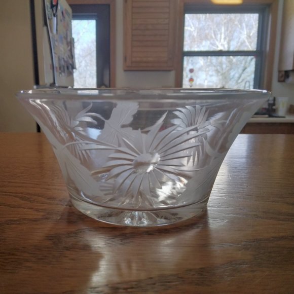 Bowl, Vintage, Candy, Decorative, Etched - Picture 1 of 8